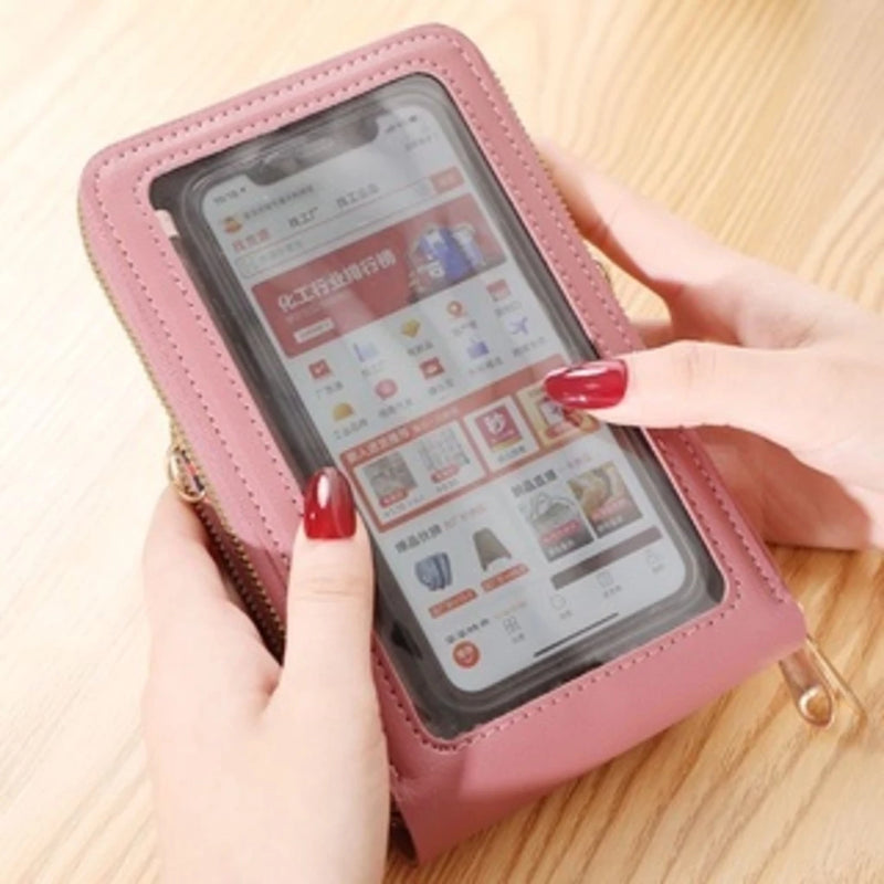 Bolsa de Couro Touch Screen